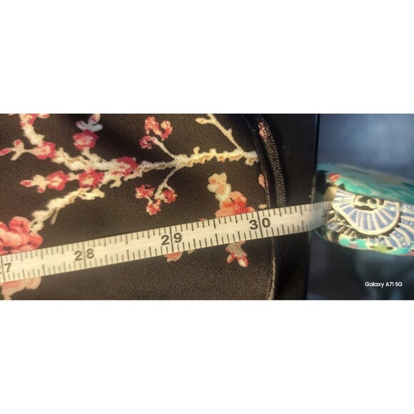 !White House Black Market 4 Mix print Black With Nailpolish floral tiered dress - Picture 9 of 9